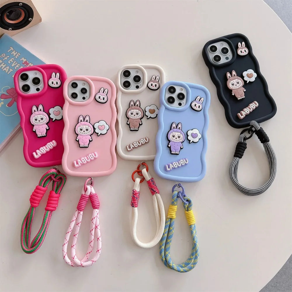 Cartoon Wrist Strap Phone Case for IPhone