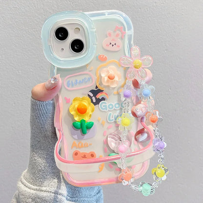 Flower Bracelet Chain Phone Holder Phone Case