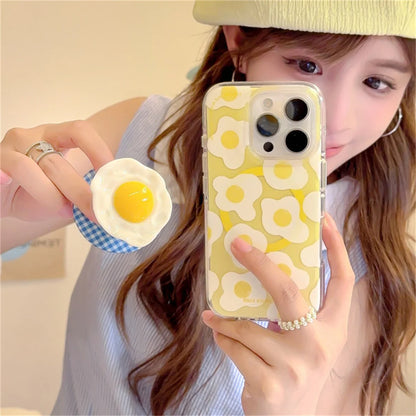 Funny Cute Egg Magnetic Stand Phone Case