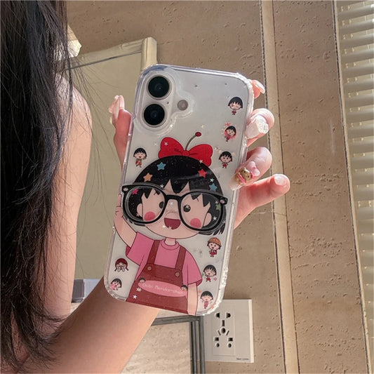Cartoon Glasses Girl Phone Case
