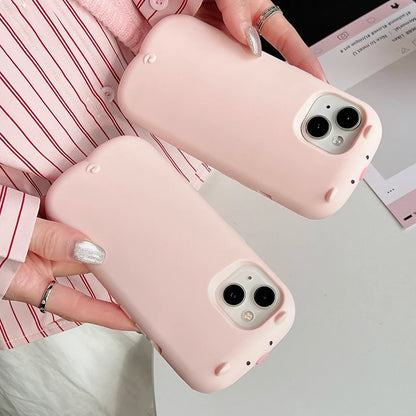 Cute 3D Pink Pig Soft Silicone Phone Case