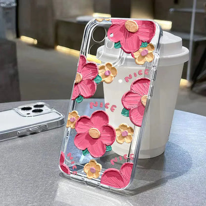 Flower Shockproof Silicone Cover Funda Phone Case