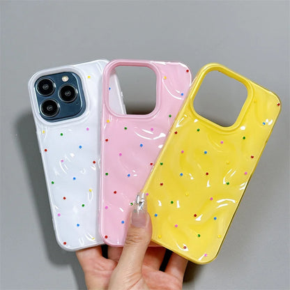 Colorful Polka Dot Folds Texture Phone Case