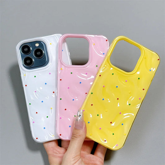 Colorful Polka Dot Folds Texture Phone Case