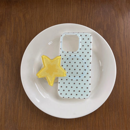 New Magnetic Graffiti Yellow Star Stand Phone Case