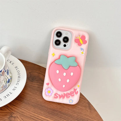 Cartoon Strawberry Phone Case