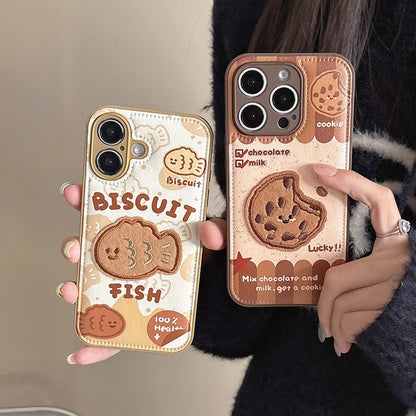 Funny Cute Fabric Biscuit Fish Cookie Phone Case