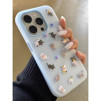 Cartoon Cat Stickers Compatible Phone Case