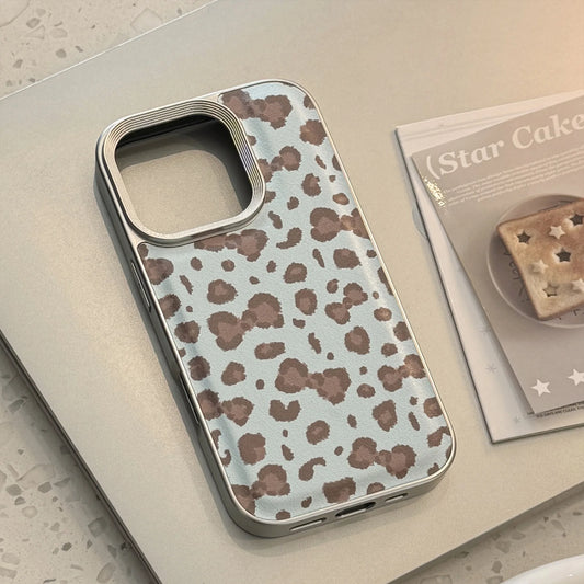 Stylish Bowknot Leopard Print Leather Texture Phone Case For iPhone