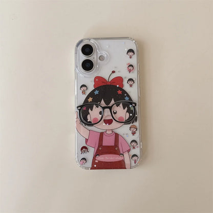 Cartoon Glasses Girl Phone Case