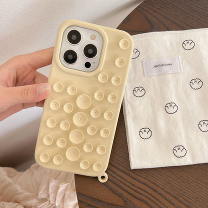 Fashion Silicone Suction Rack Cute Phone Case