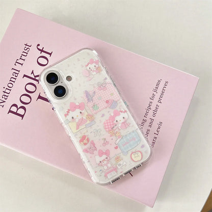 New HelloKitty INS Korean Cute Luxury Stylish Shockproof Phone Case For iPhone