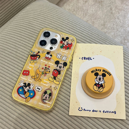 New Cute Cartoon Mouse Stand Magnetic Attraction Phone Case