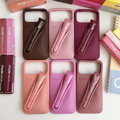 Rhode Lipstick Holder Phone Case For iPhone With Box