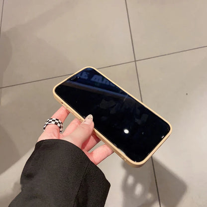 Wave Curve Beige Down Jacket Phone Case