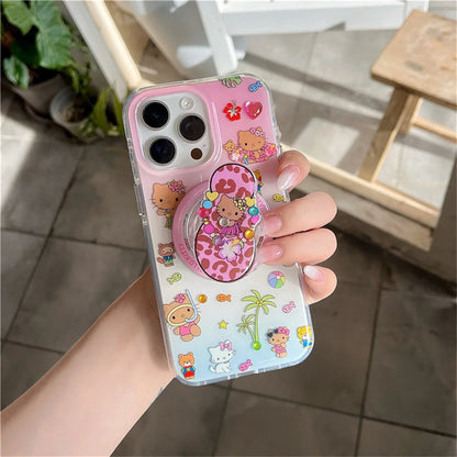 Funny Cute Hellokitty Magnetic Phone Case For iPhone