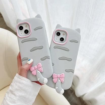 Fashion 3D Cat Soft Silicone Case For iPhone