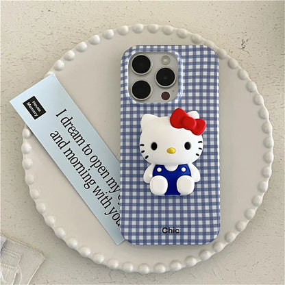 Fashion Blue Plaid Pattern Phone Case For iPhone