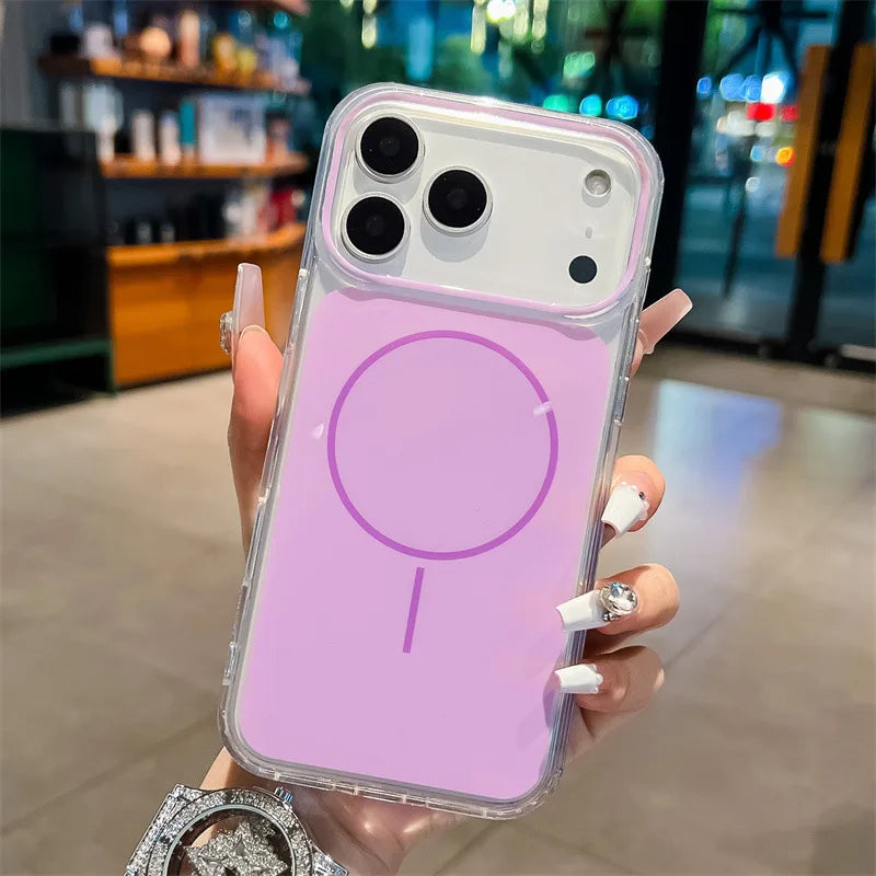 Luxury Solid Colors Magsafe Magnetic Soft Phone Case For iPhone