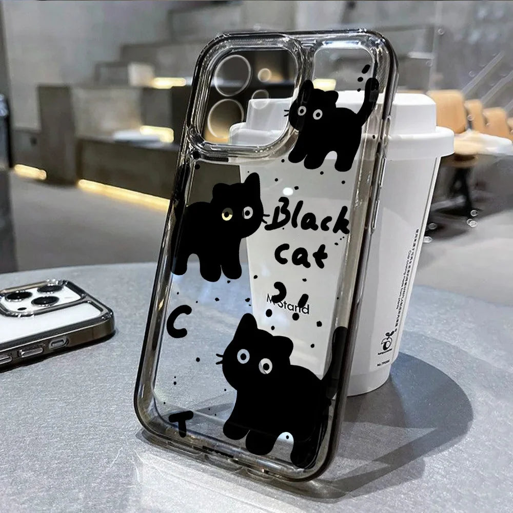 Black Cat Liquid Silicone Phone Case