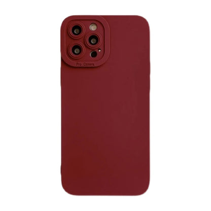 Wine Red Liquid Skin Silicone Phone Case
