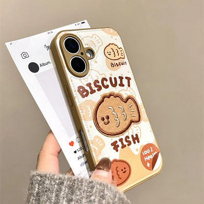 Funny Cute Fabric Biscuit Fish Cookie Phone Case