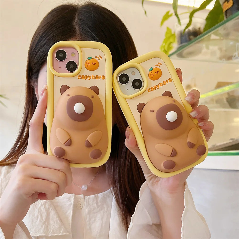 Cute Cartoon Capybara Squishies Phone Case
