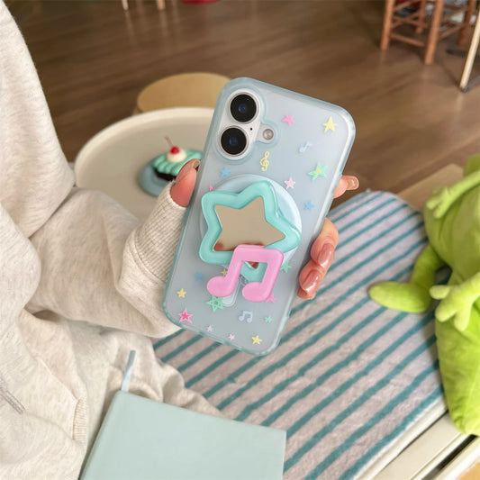 Creative Music Symbol Magnetic Stand Phone Case