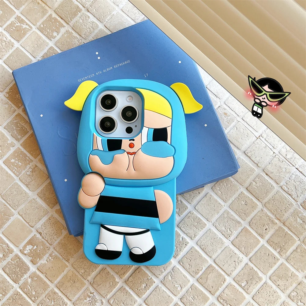 Cartoon Powerpuff Girls Silicone Phone Case