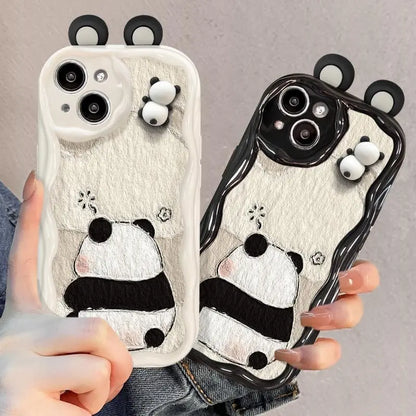 Funny Panda Toy Cartoon Ear Wave Phone Case