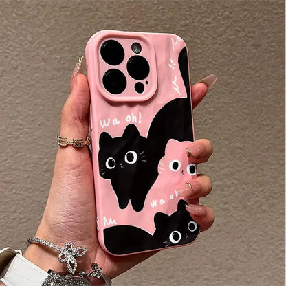 Black And White Kitten Graphic Phone Case For iPhone