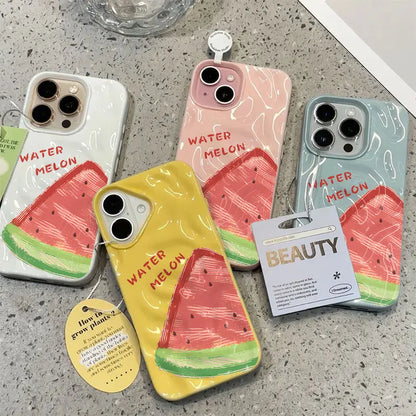 Cute Cartoon Summer Watermelon Pattern Phone Case For iPhone