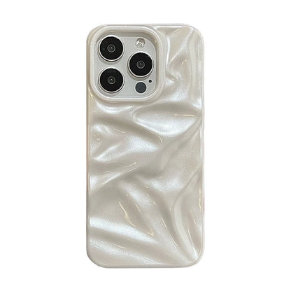 Pearl White Folds Texture Phone Case