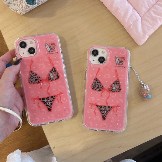 New Hello Kitty Cat Cute Korean Luxury Shockproof Phone Case