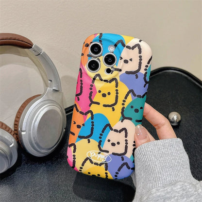 Cartoon Cute Puppy Soap Shape Liquid Skin Phone Case