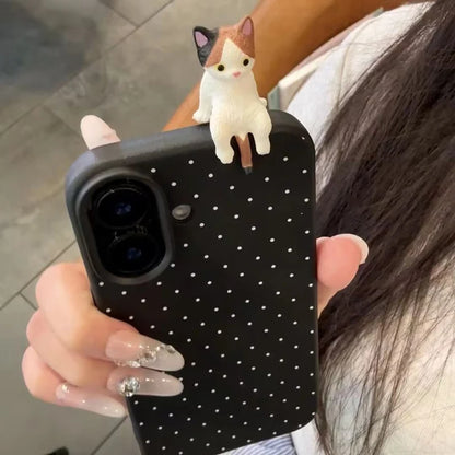 Korea Lovely Polka Dot Pattern Soft Phone Case For iPhone