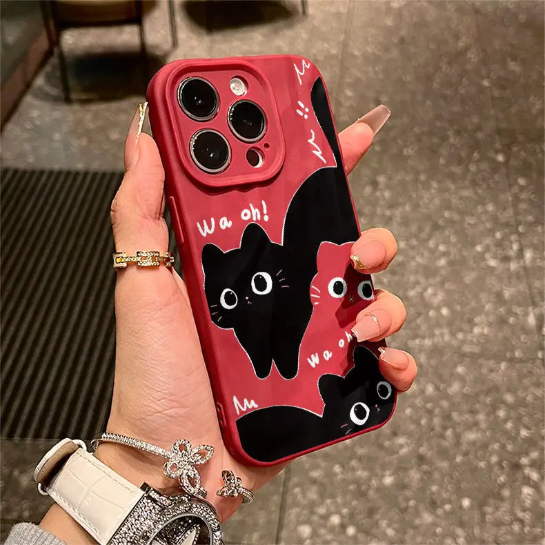 Black And White Kitten Graphic Phone Case For iPhone