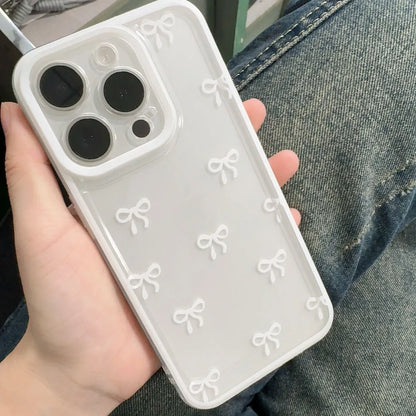 Cute Bowknot Soft Clear Phone Case
