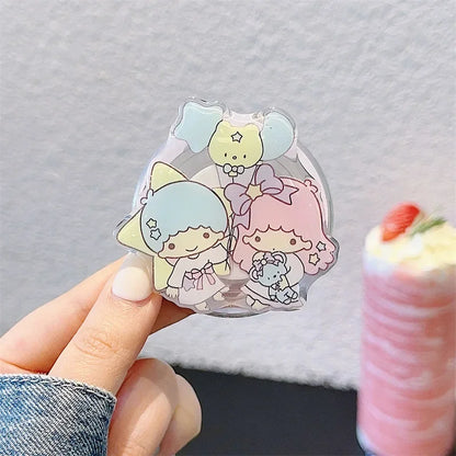 Cartoon Twin Stars Holder Magsafe Magnetic Phone Case For iPhone