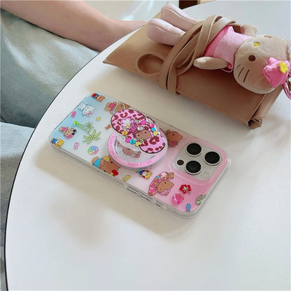 Funny Cute Hellokitty Magnetic Phone Case For iPhone