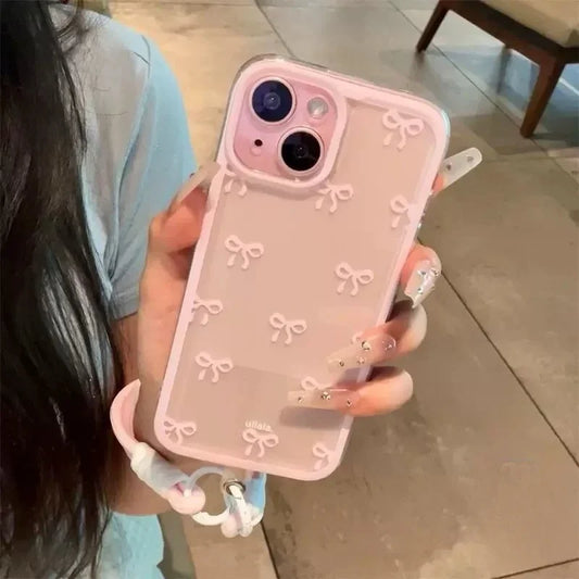 Cute Bowknot Soft Clear Phone Case