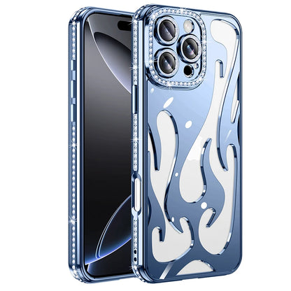 Luxury Rhinestone Bumper Hollow Flame Phone Case