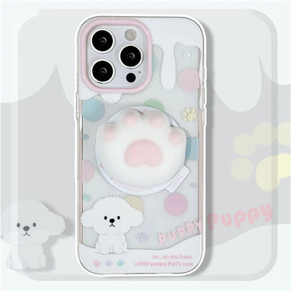 Kawaii Cartoon Puppy Hellokitty Magnetic Phone Case For iPhone