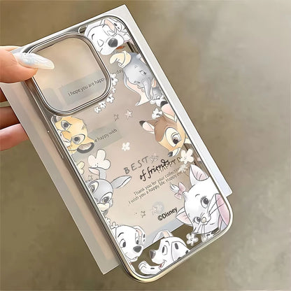 Luxury Lovely Cartoon Animals Clear Phone Case For iPhone