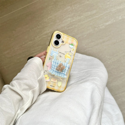 New Cute Cartoon Bear Tote Bag Phone Case