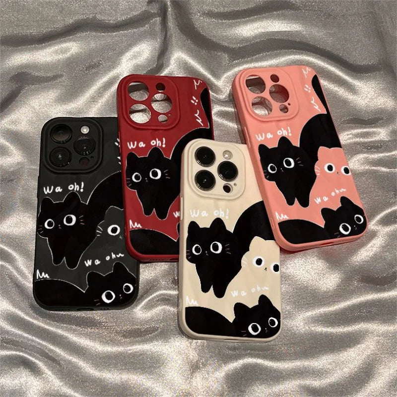 Black And White Kitten Graphic Phone Case For iPhone