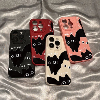 Black And White Kitten Graphic Phone Case For iPhone