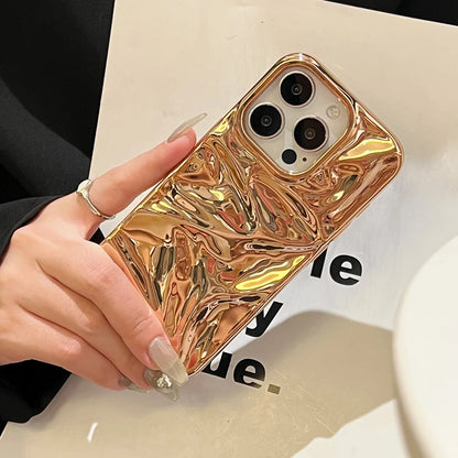 Fashion Plating Gold Wrinkle Meteorite Texture Phone Case