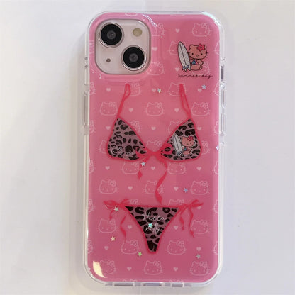 New Hello Kitty Cat Cute Korean Luxury Shockproof Phone Case