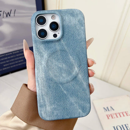 Luxury Denim Textured Magnetic Phone Case